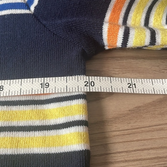 JONK 46 Men Crewneck Sweater Navy Multicolored stripe Size L Made in Italy NWOT - Picture 7 of 11